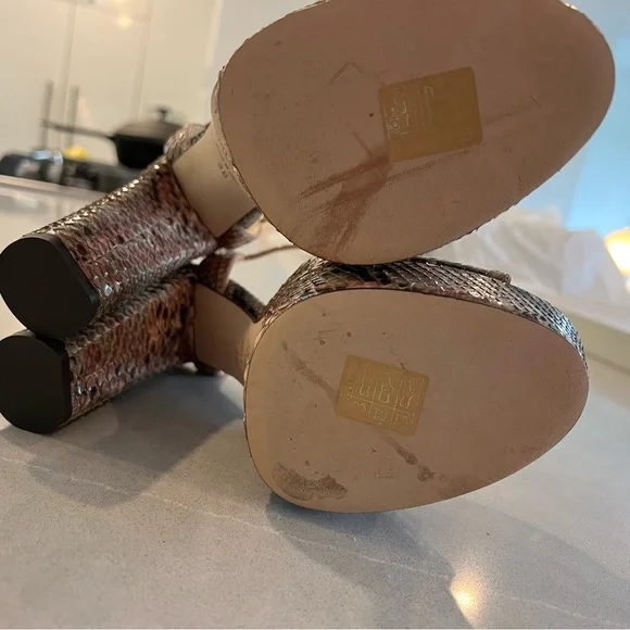 Jimmy Choo Peachy 125 / 38 Rosewood Mix Python Shoe - Picture 6 of 14